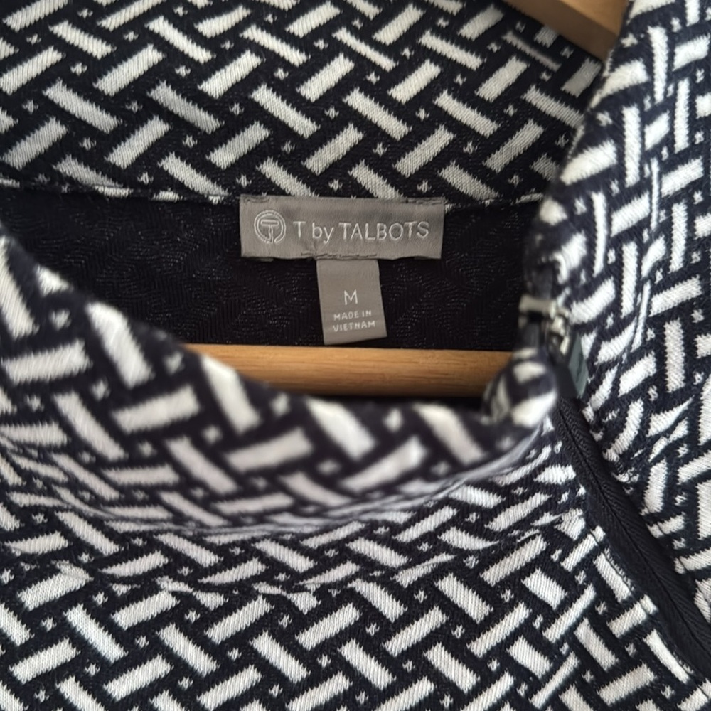 Talbots Jacket - Shoulder Zip Pullover - Size Med… - image 3